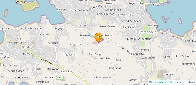 localisation de l'entreprise BRETAGNE COSMETIQUES MARINS  PLOUGUERNEAU