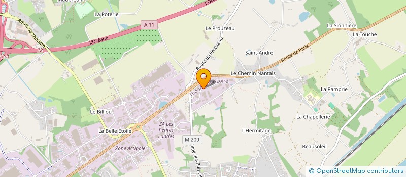 localisation de l'entreprise BRETAGNE-DEMENAGEMENTS ENTREPRISES  THOUARE-SUR-LOIRE