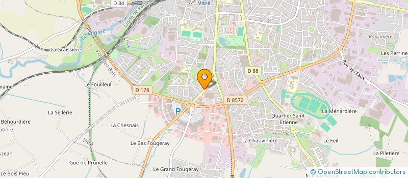 localisation de l'entreprise BRETAGNE DISTRIBUTION SERVICE à VITRE