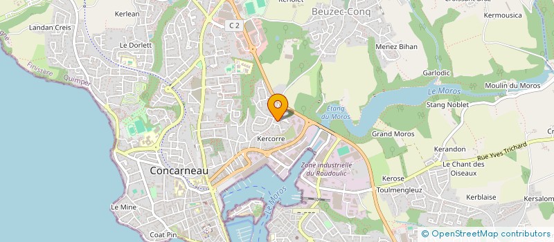 localisation de l'entreprise BRETAGNE ENERGIES RENOUVELABLES à CONCARNEAU