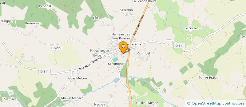 localisation de l'entreprise BRETAGNE EUROPE SERVICE TRANSPORT  PLOUNEOUR-MENEZ