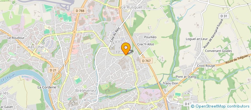 localisation de l'entreprise BRETAGNE FERMETURES à LANNION