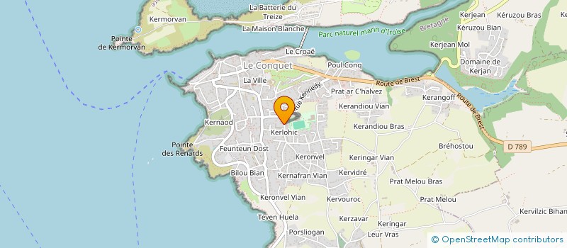 localisation de l'entreprise BRETAGNE FILETS à LE CONQUET