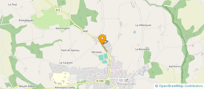 localisation de l'entreprise BRETAGNE GENETIQUE à PLOUGONVEN