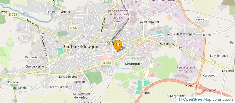 localisation de l'entreprise BRETAGNE HEBDO PRESSE SARL  CARHAIX-PLOUGUER