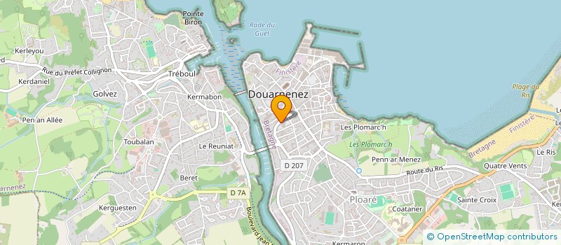 localisation de l'entreprise BRETAGNE HOTEL  DOUARNENEZ