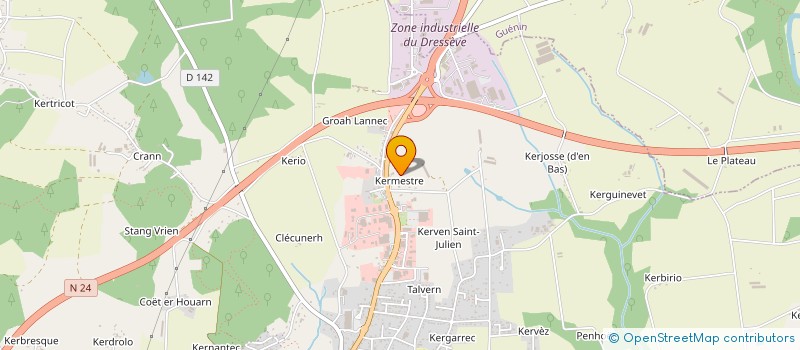 localisation de l'entreprise BRETAGNE INDUSTRIES à BAUD