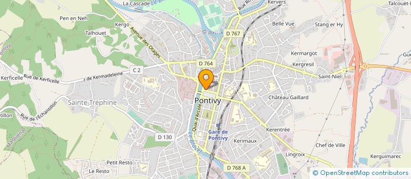 localisation de l'entreprise BRETAGNE INGENIERIE à PONTIVY
