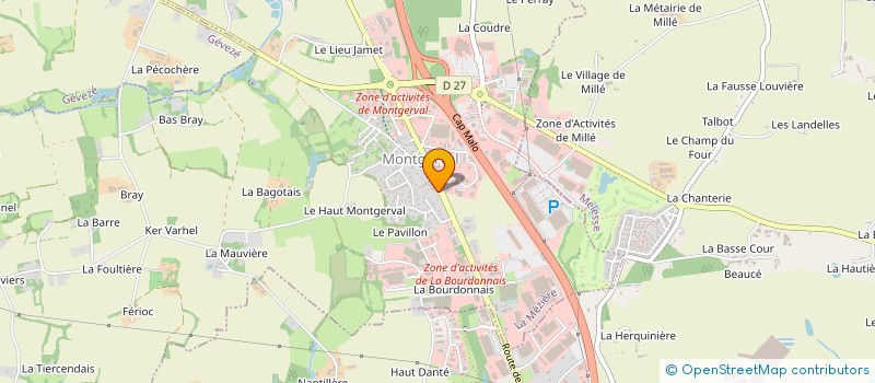 localisation de l'entreprise BRETAGNE MACONNERIE FINITION à LA MEZIERE