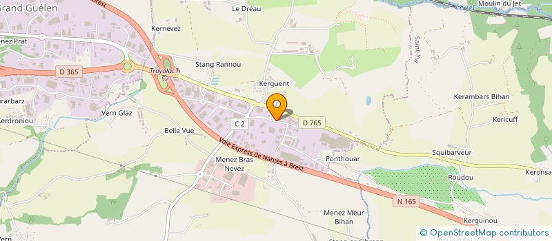 localisation de l'entreprise BRETAGNE MARINE CAOUTCHOUC INOX  SAINT-EVARZEC