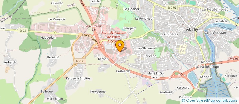 localisation de l'entreprise BRETAGNE MARINE EQUIPEMENTS à AURAY