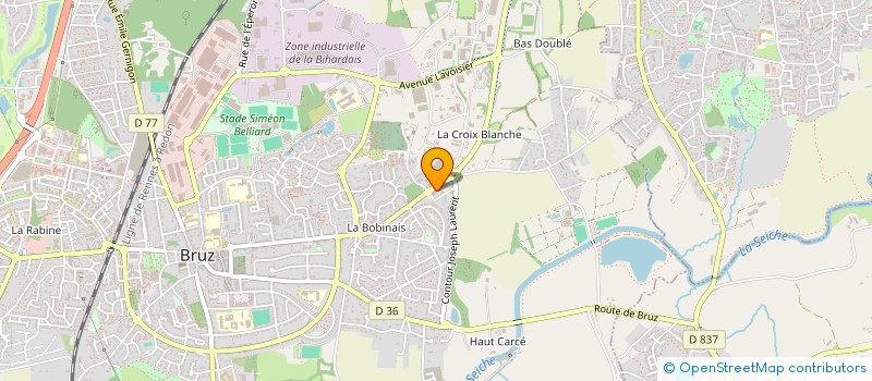 localisation de l'entreprise BRETAGNE PHOTOGRAVURE SA  BRUZ