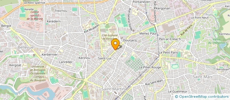 localisation de l'entreprise BRETAGNE PNEUS à BREST