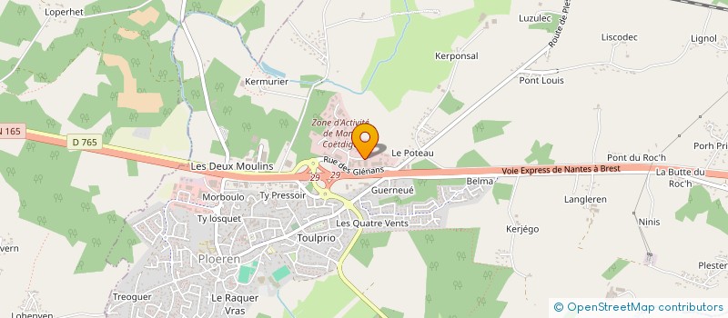 localisation de l'entreprise BRETAGNE REALISATIONS à PLOEREN