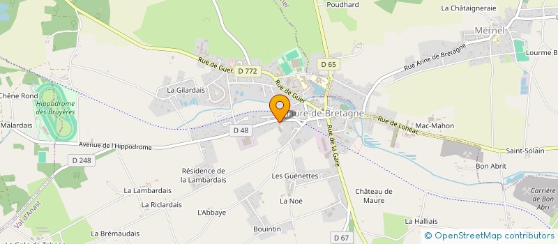 localisation de l'entreprise BRETAGNE ROUTAGE  VAL D'ANAST