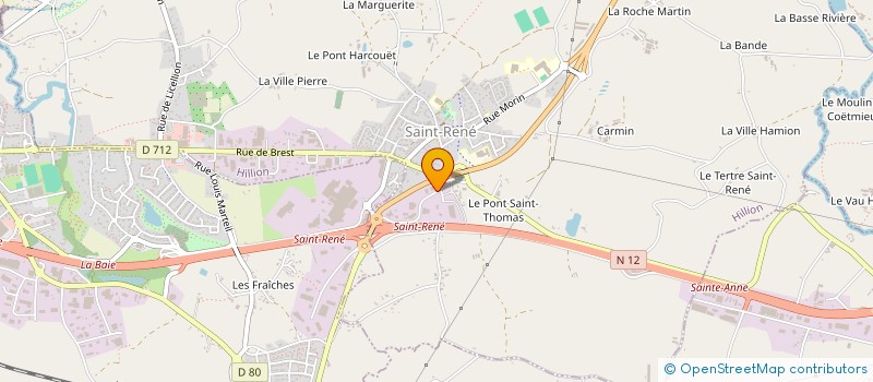 localisation de l'entreprise BRETAGNE SANITAIRE ELECTRICITE à HILLION