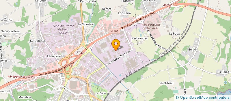 localisation de l'entreprise BRETAGNE STRUCTURE LOCATION  CAUDAN