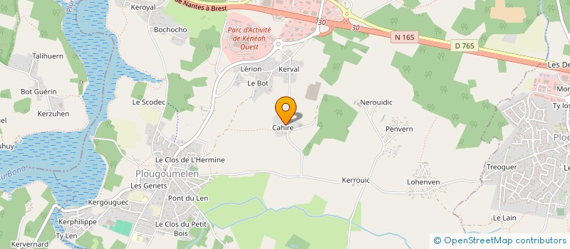 localisation de l'entreprise BRETAGNE SUD AUTOMOBILES BATIMENT à PLOUGOUMELEN