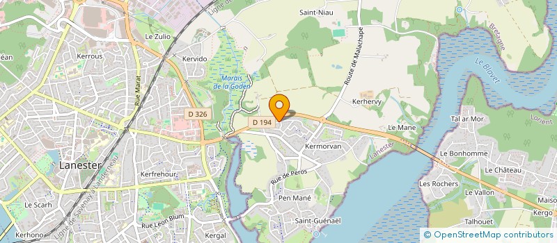 localisation de l'entreprise BRETAGNE SUD CARRELAGE à LANESTER