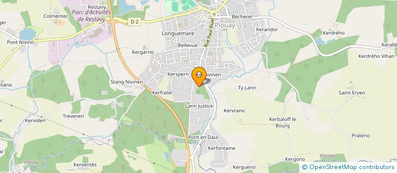 localisation de l'entreprise BRETAGNE SUD T.P. à PLOUAY