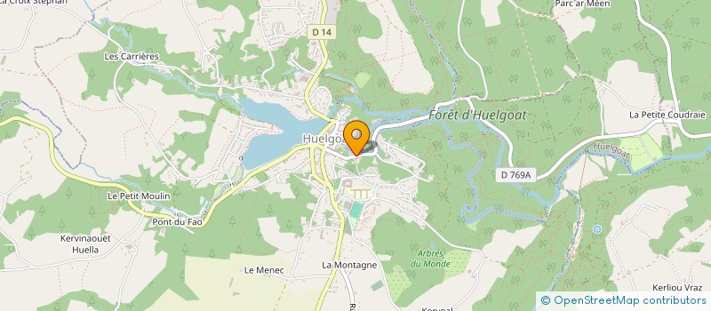 localisation de l'entreprise BRETAGNE TOURS à HUELGOAT