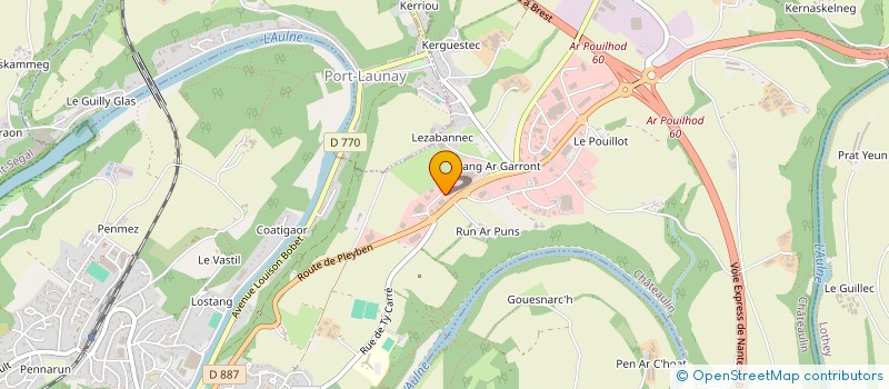 localisation de l'entreprise BRETAGNE TRAITEMENT à CHATEAULIN