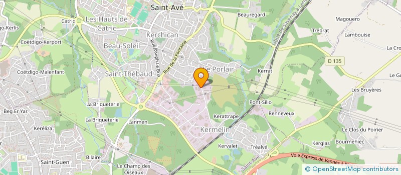 localisation de l'entreprise BRETAGNE TRAVAUX SECOND OEUVRE  SAINT-AVE