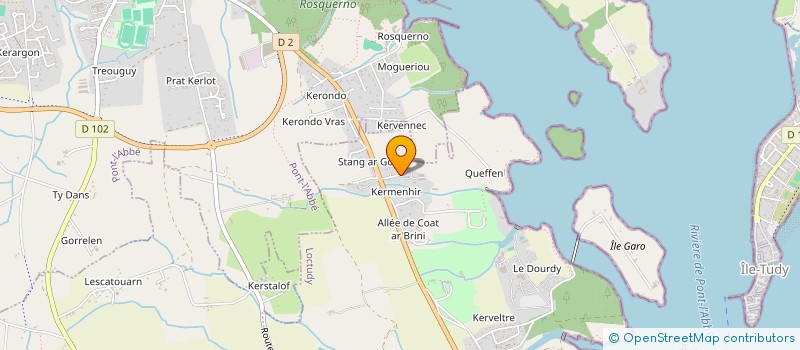 localisation de l'entreprise BRETAGNE VINS DISTRIBUTION à LOCTUDY