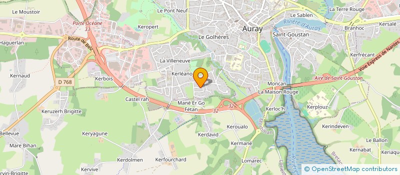 localisation de l'entreprise BRETALSA à AURAY