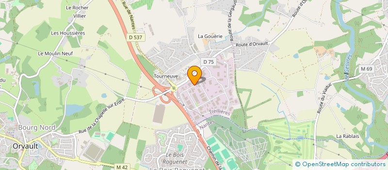 localisation de l'entreprise BRETELEC à TREILLIERES