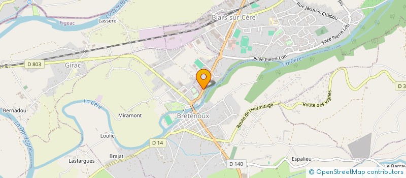 localisation de l'entreprise BRETENOUX AMBULANCE  BIARS-SUR-CERE