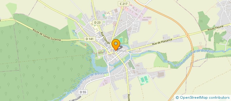 localisation de l'entreprise BRETEUIL OPTIQUE à BRETEUIL