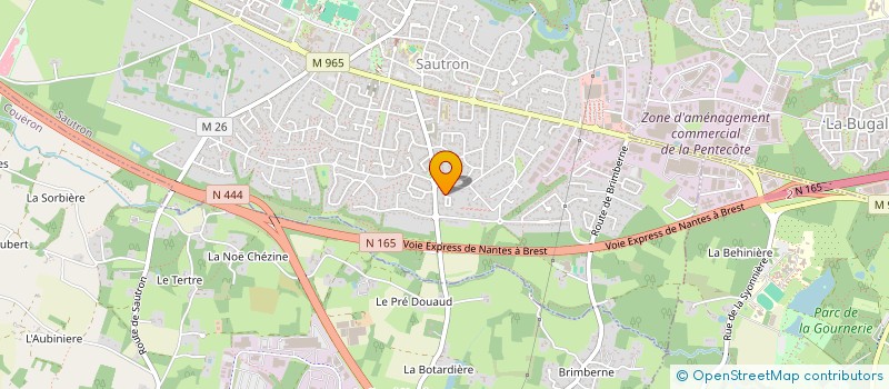 localisation de l'entreprise BRETY à SAUTRON