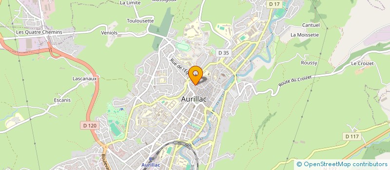 localisation de l'entreprise BREUIL INVEST à AURILLAC
