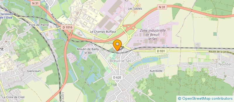 localisation de l'entreprise BREUIL MATERIAUX à BREUIL-LE-SEC