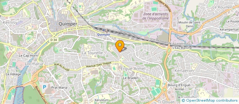 localisation de l'entreprise BREUREL  QUIMPER