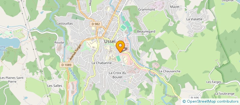 localisation de l'entreprise BREVA INVESTISSEMENTS  USSEL