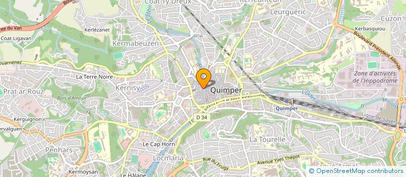 localisation de l'entreprise BREVAC à QUIMPER