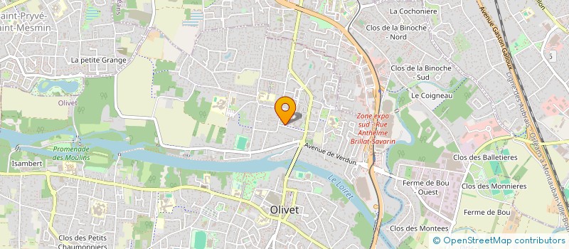 localisation de l'entreprise BRG  OLIVET