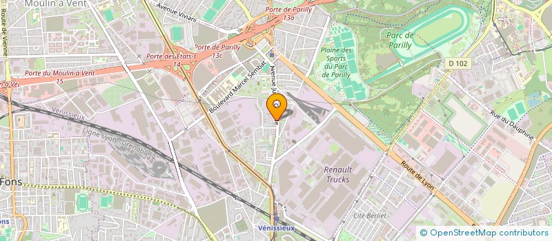 localisation de l'entreprise BRG DELICE à VENISSIEUX