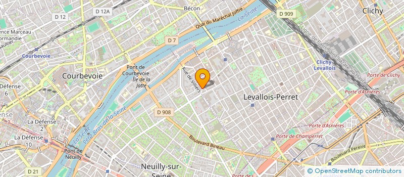 localisation de l'entreprise BRH à LEVALLOIS-PERRET