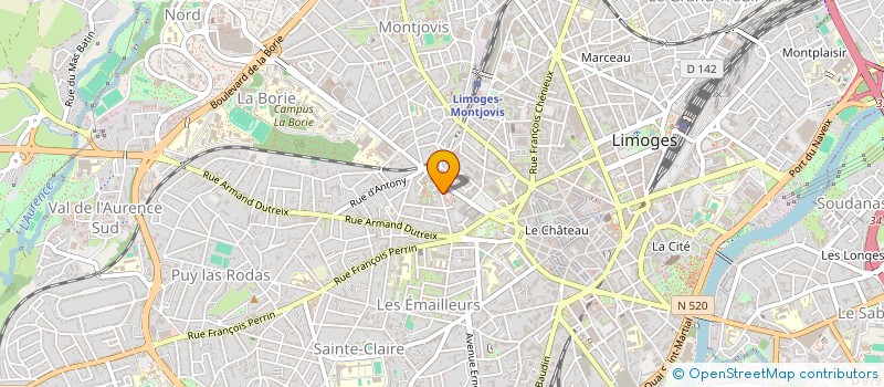 localisation de l'entreprise BRH DEVELOPPEMENT à LIMOGES