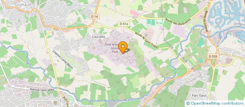localisation de l'entreprise BRIAC ENTRETIEN JARDINS à GRIMAUD