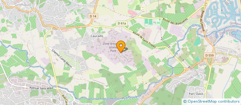 localisation de l'entreprise BRIAC PAYSAGES à GRIMAUD