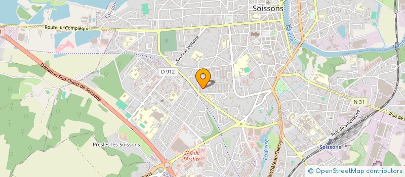 localisation de l'entreprise BRIAD à SOISSONS