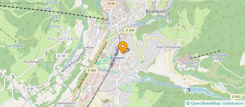 localisation de l'entreprise BRIANCON SERRE CHEVALIER CYCLISME à BRIANCON