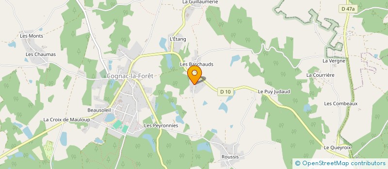 localisation de l'entreprise BRIAND à COGNAC-LA-FORET