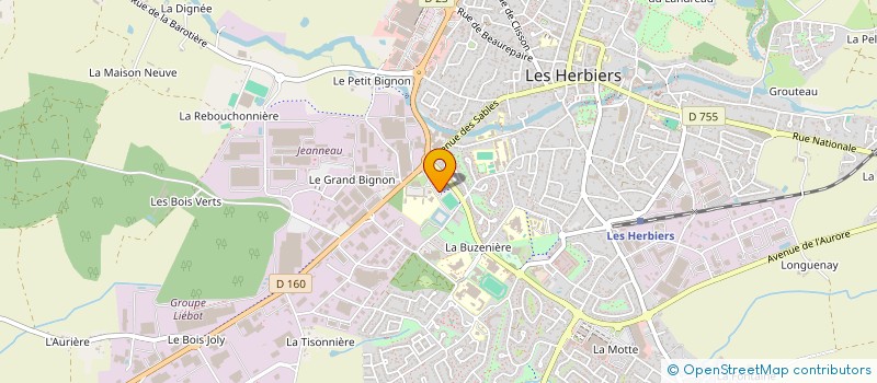 localisation de l'entreprise BRIAND AERO GROUP à LES HERBIERS