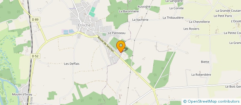 localisation de l'entreprise BRIAND FRANCOIS TRAVAUX PUBLICS - B.F.T.P.  ETRICHE