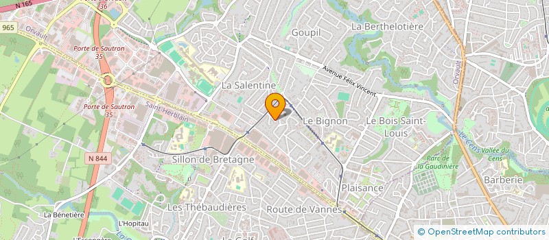 localisation de l'entreprise BRICABEMAN à ORVAULT